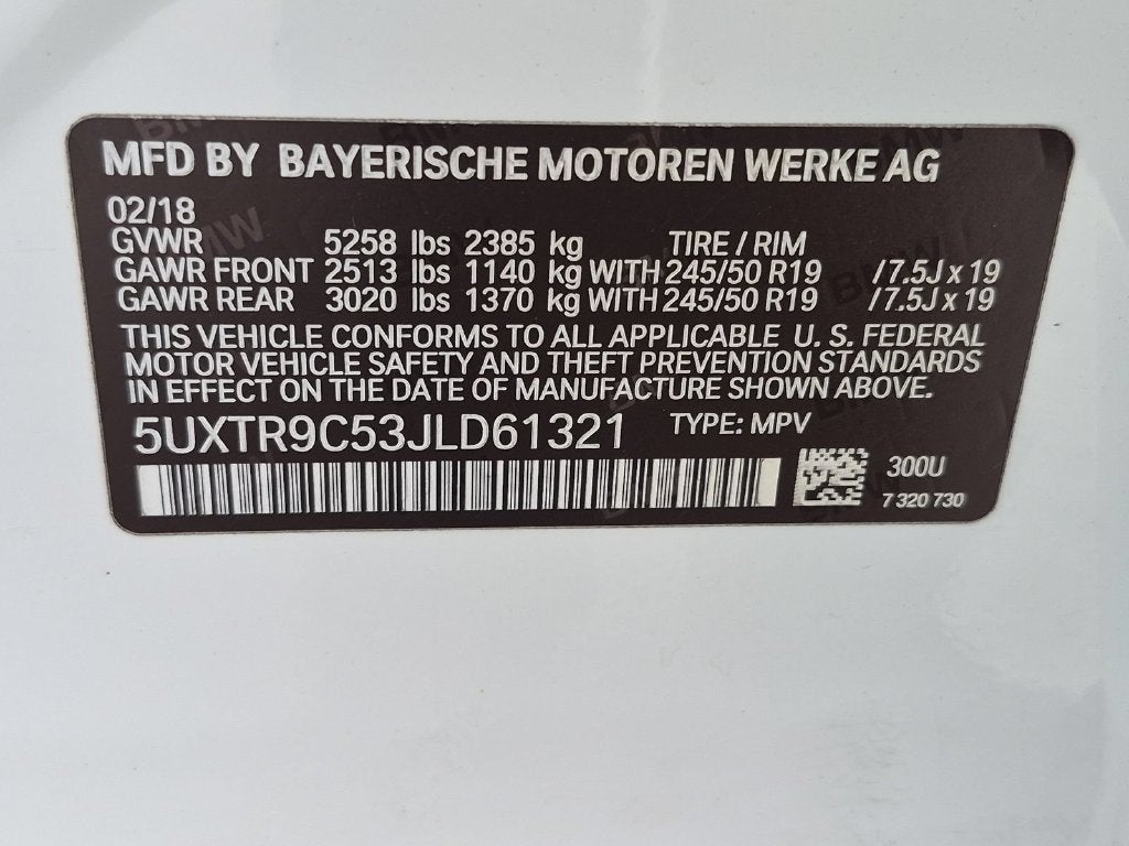 2018 BMW X3 xDrive30i